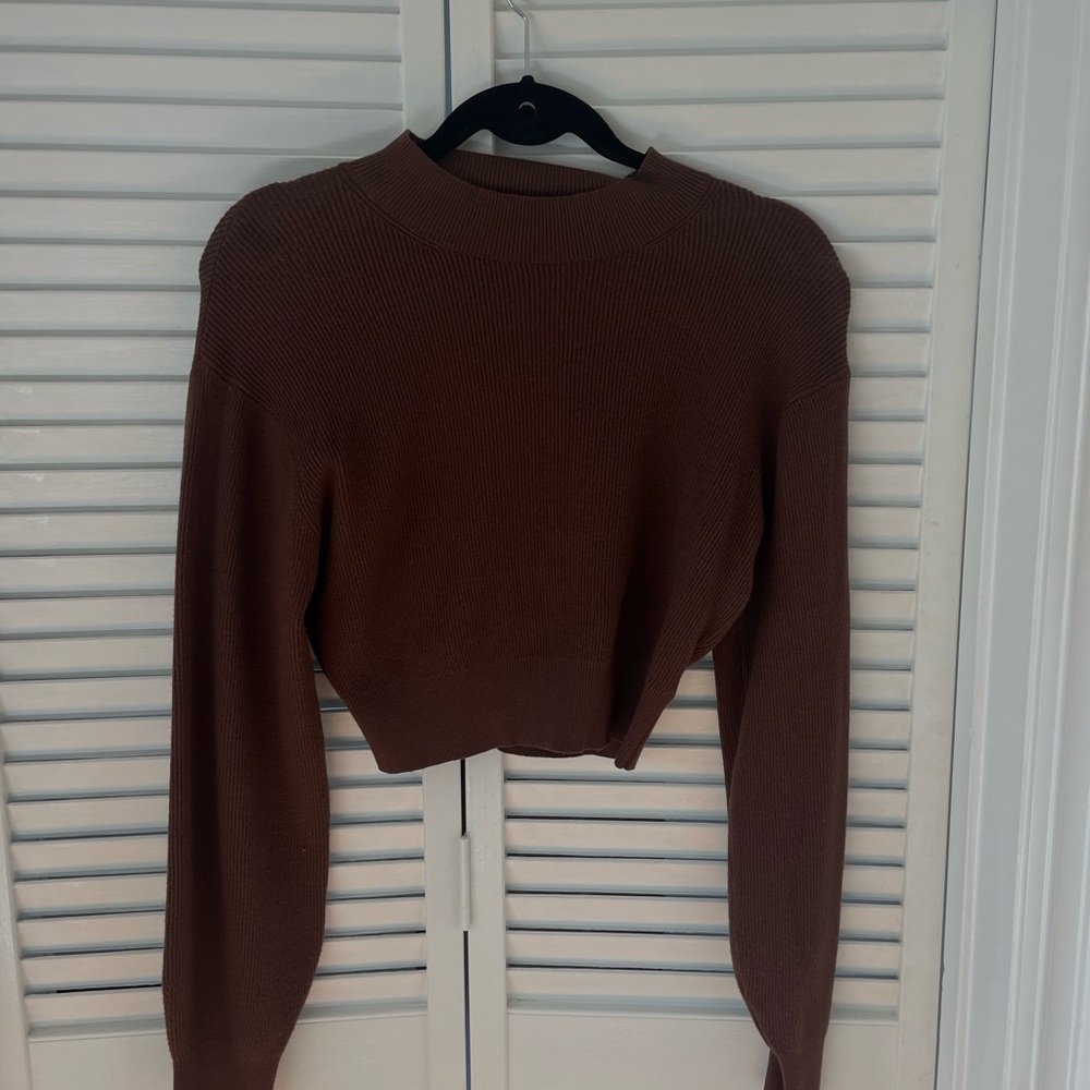 Brown Cropped Sweater
